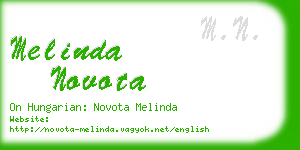 melinda novota business card